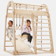 Indoor Wooden Playground for Children - 6in1 Playground + Swings Set + Slide Board
