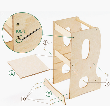 Stabiler Montessori Lernturm
