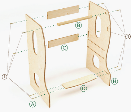 Stabiler Montessori Lernturm