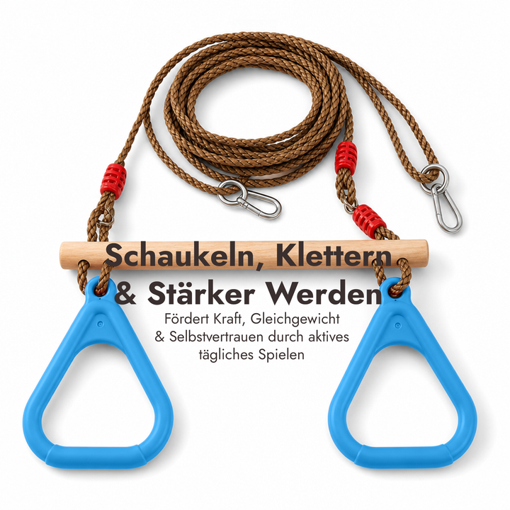 2in1 Schaukel-Set: Trapez + Turnringe