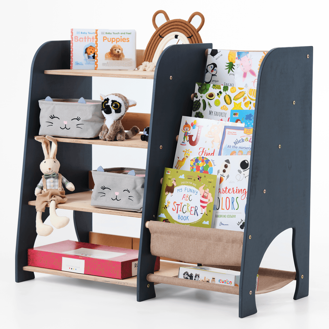 2in1 Montessori - Regal für Bücher und Spielzeug - Goodevas Deutschland