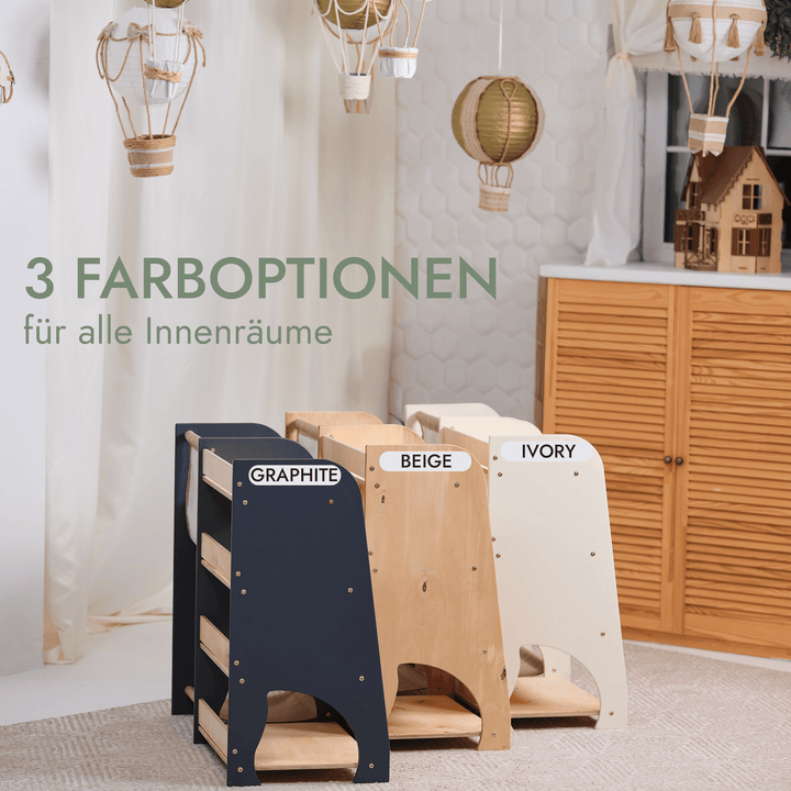 2in1 Montessori - Regal für Bücher und Spielzeug - Goodevas Deutschland