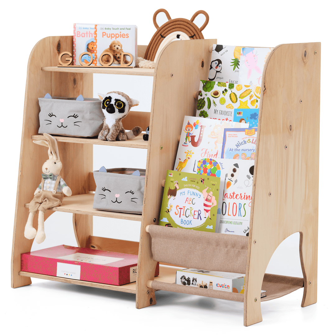 2in1 Montessori - Regal für Bücher und Spielzeug - Goodevas Deutschland