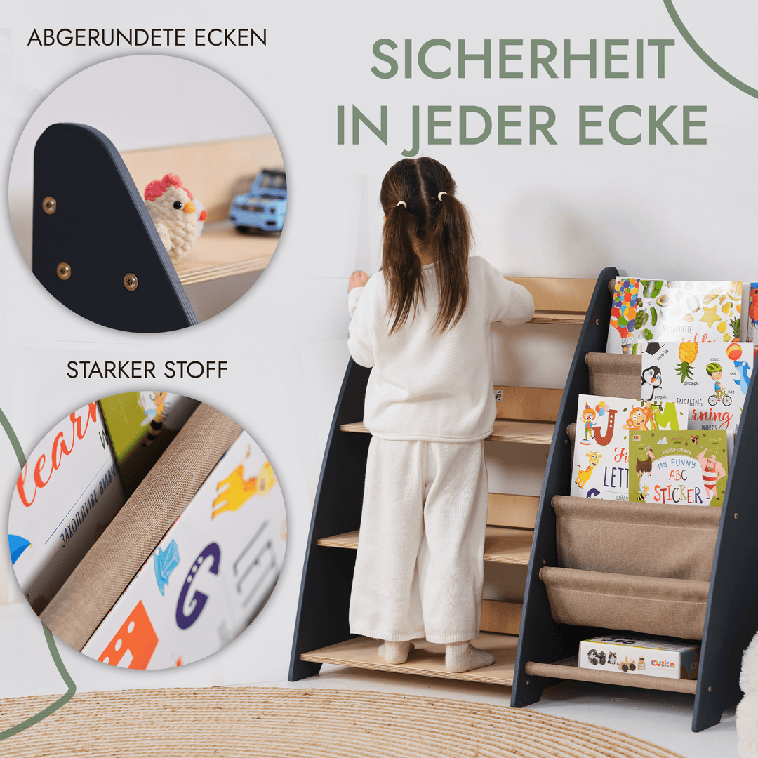 2in1 Montessori - Regal für Kleinkinder – Bücher & Spielzeug - Goodevas Deutschland