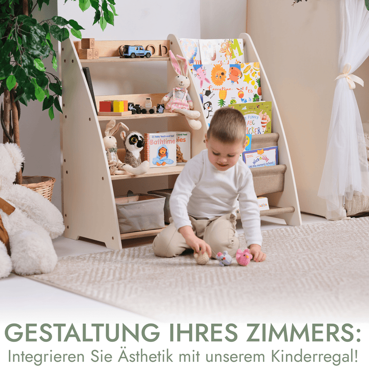 2in1 Montessori - Regal für Kleinkinder – Bücher & Spielzeug - Goodevas Deutschland