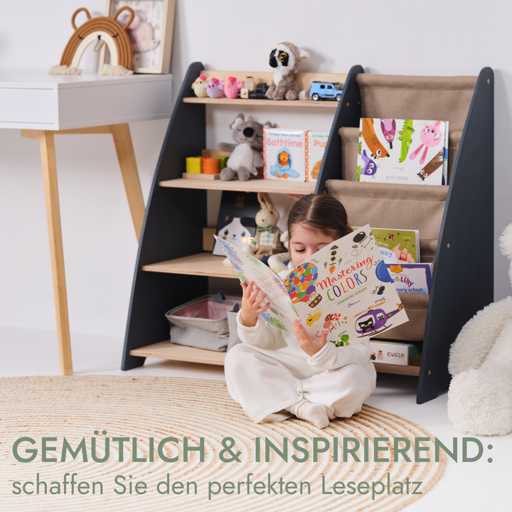 2in1 Montessori-Regal für Kleinkinder – Bücher & Spielzeug