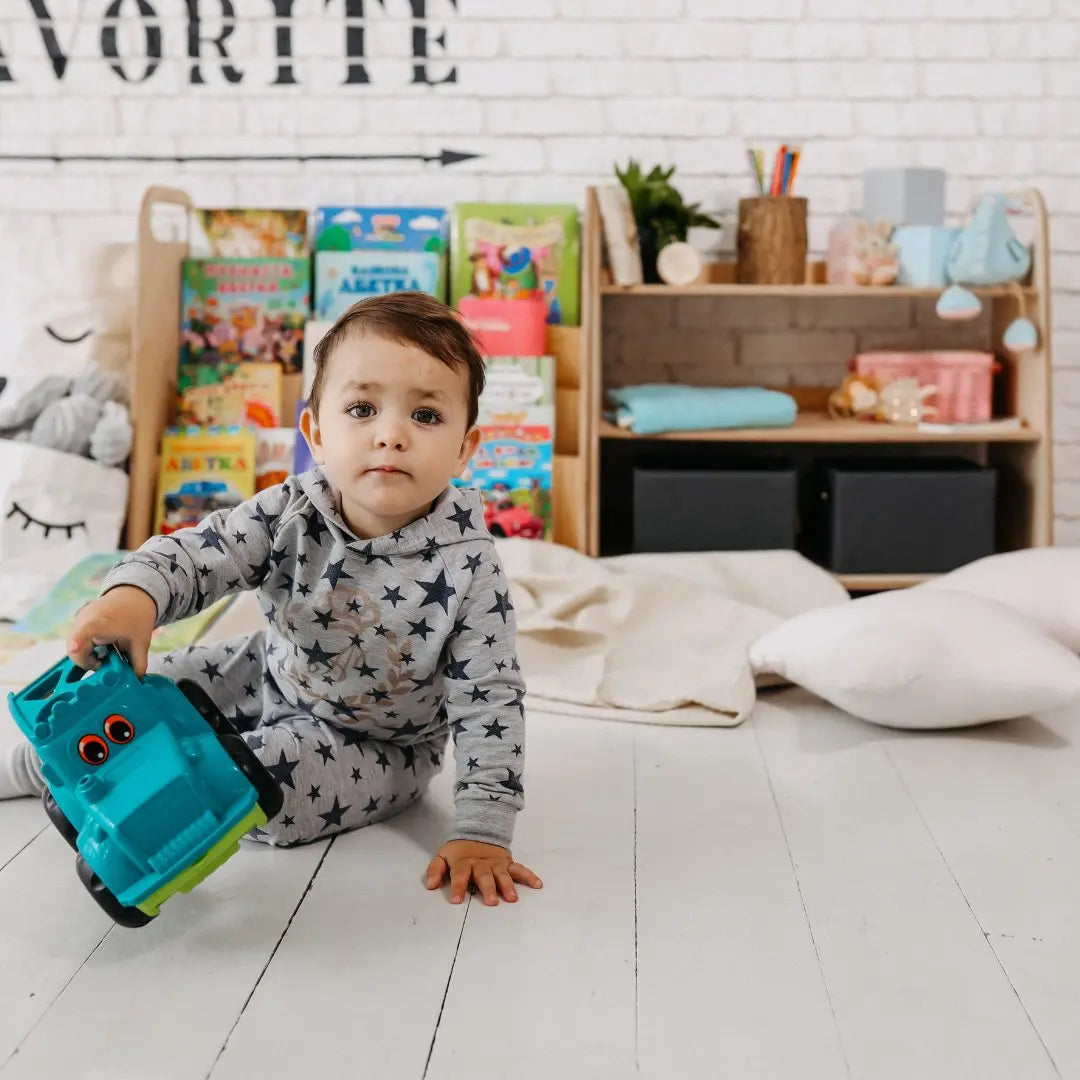 3in1 Montessori Shelves Set: Bookshelf + Toy Shelf + Lego sorter - Goodevas