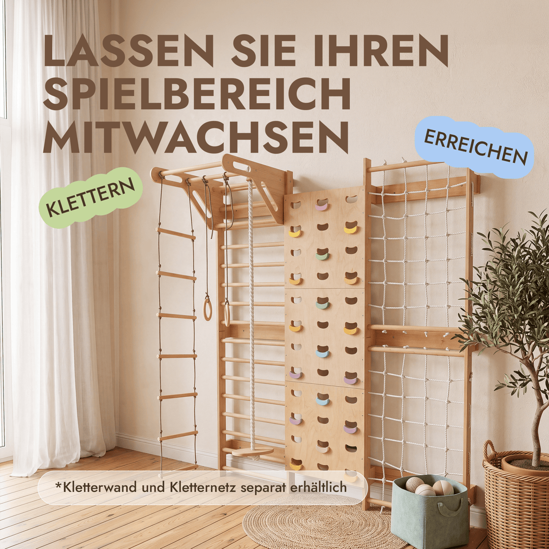5-in-1 Kletterwand fürs Kinderzimmer & 3in1 Kinderschaukel-Set - Goodevas DE