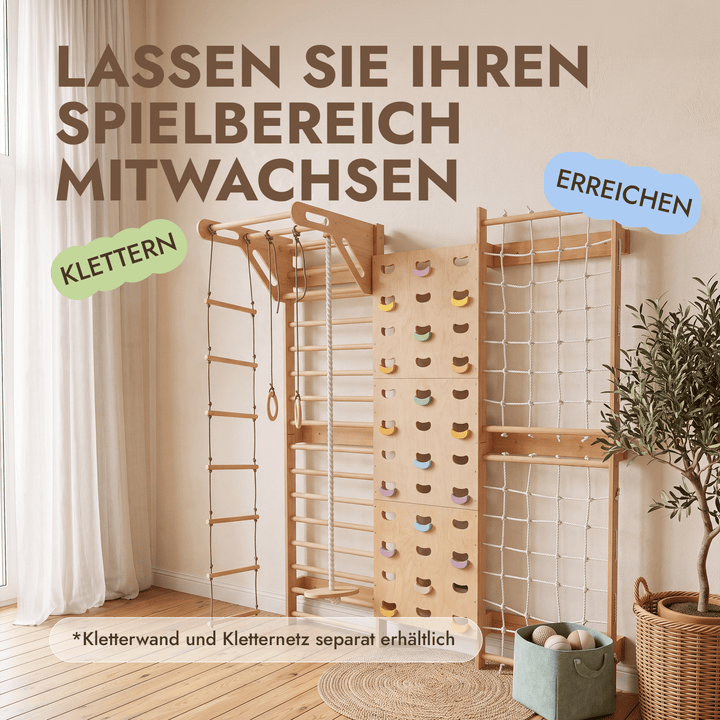 5-in-1 Kletterwand fürs Kinderzimmer & 3in1 Kinderschaukel-Set - Goodevas DE