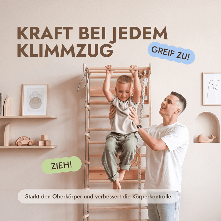 5-in-1 Sprossenwand fürs Kinderzimmer & 3in1 Kinderschaukel-Set - Goodevas DE