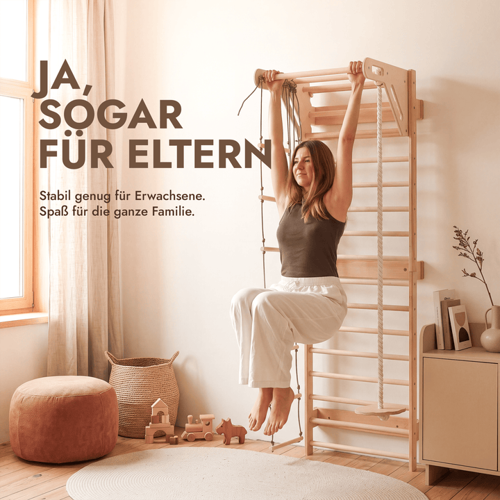 5-in-1 Sprossenwand fürs Kinderzimmer & 3in1 Kinderschaukel-Set - Goodevas DE