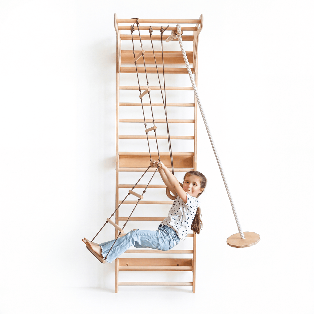 5-in-1 Sprossenwand fürs Kinderzimmer & 3in1 Kinderschaukel-Set - Goodevas DE