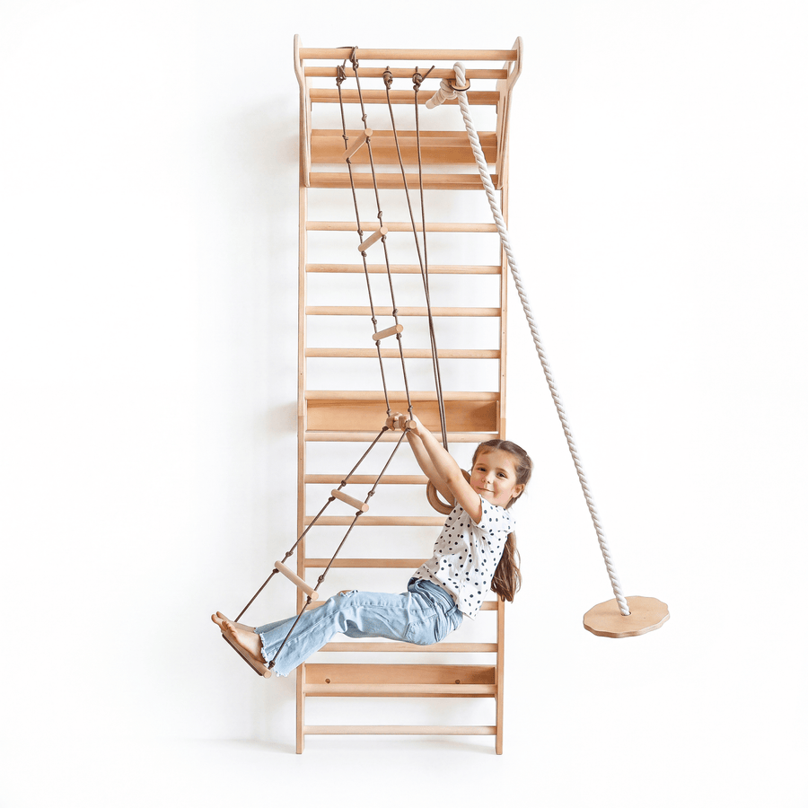 5-in-1 Sprossenwand fürs Kinderzimmer & 3in1 Kinderschaukel-Set - Goodevas DE