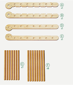 Set aus drei Schaukeln