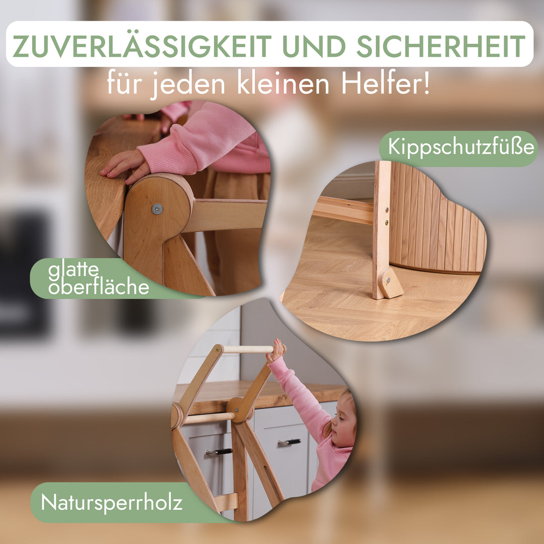 Kids Helper: Ein multifunktionaler faltbarer Tritthocker für Kinder