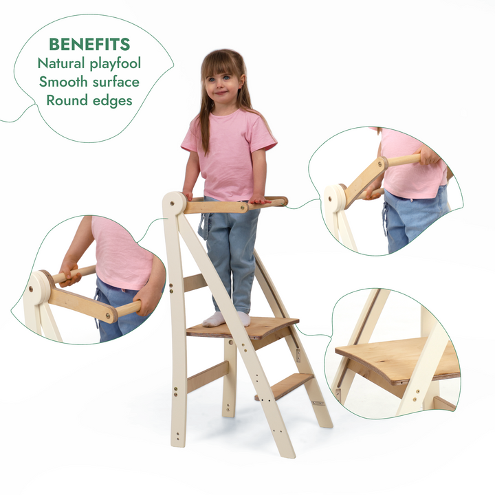 Montessori Lernturm - Höhenverstellbarer Kinderstuhl