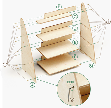 2in1 Montessori-Regal - Mitte