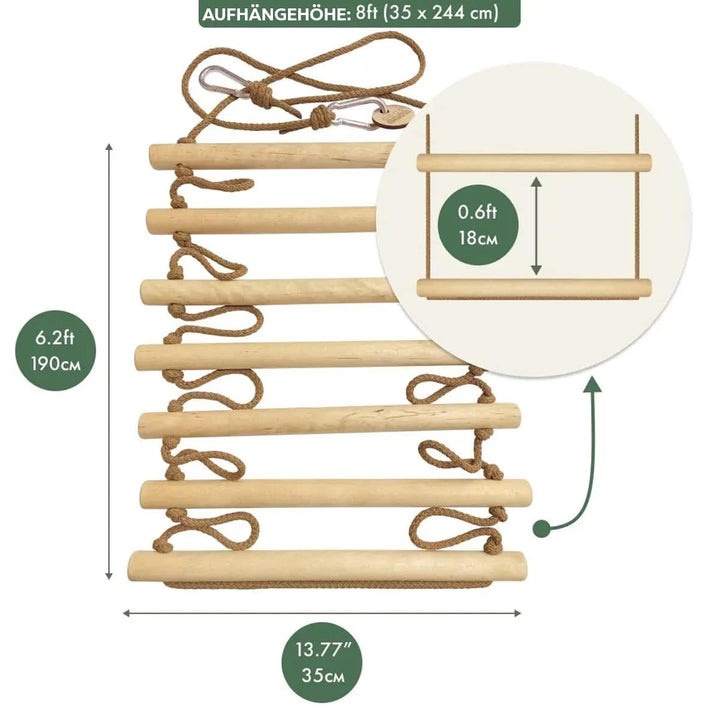 Climbing rope ladder for kids 3-9 y.o. - Goodevas