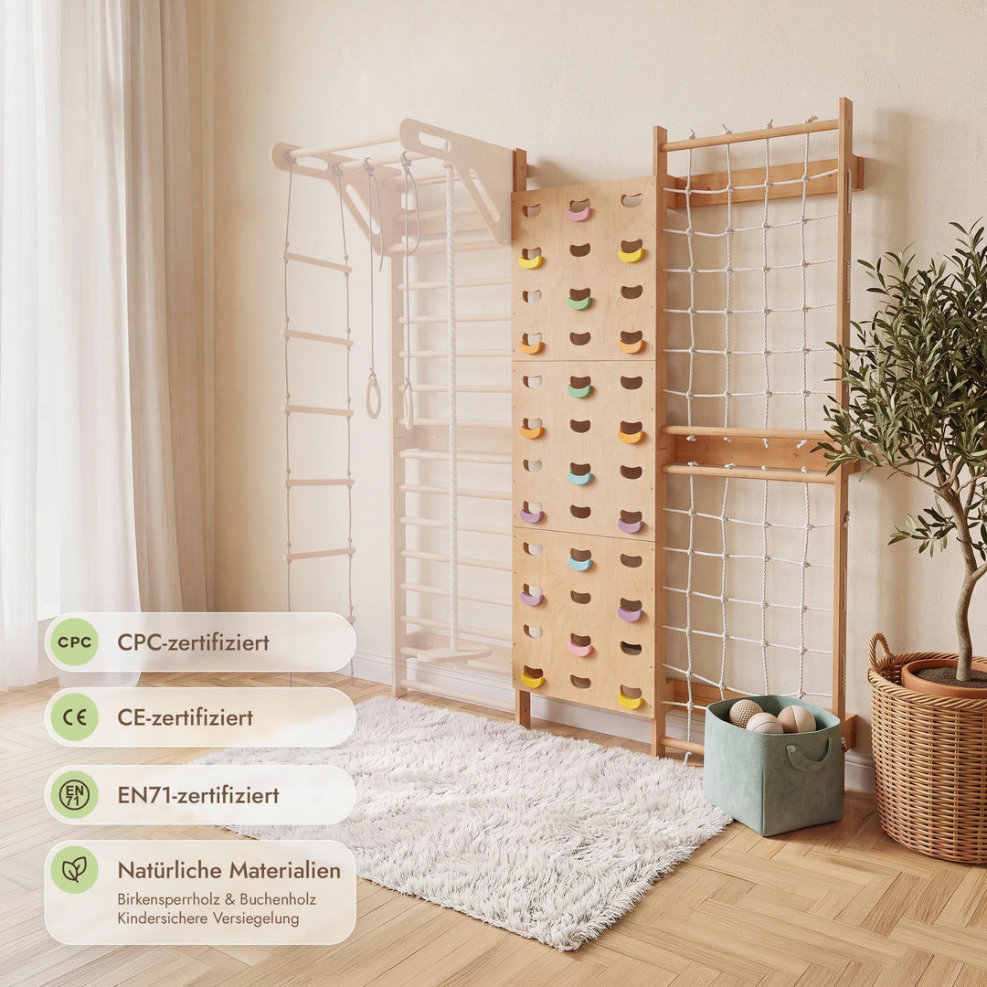 Erweiterung für Sprossenwand: Kletterwand & Netz - Goodevas DE