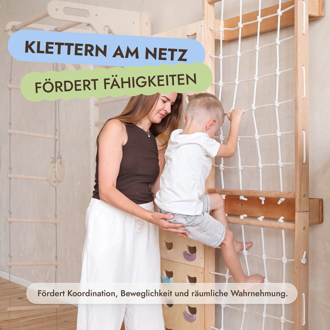 Erweiterung für Sprossenwand: Kletterwand & Netz - Goodevas DE