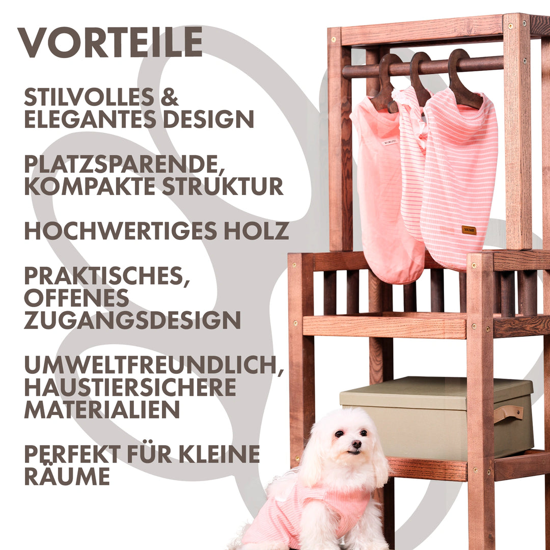 Holz-Kleiderschrank für Hunde