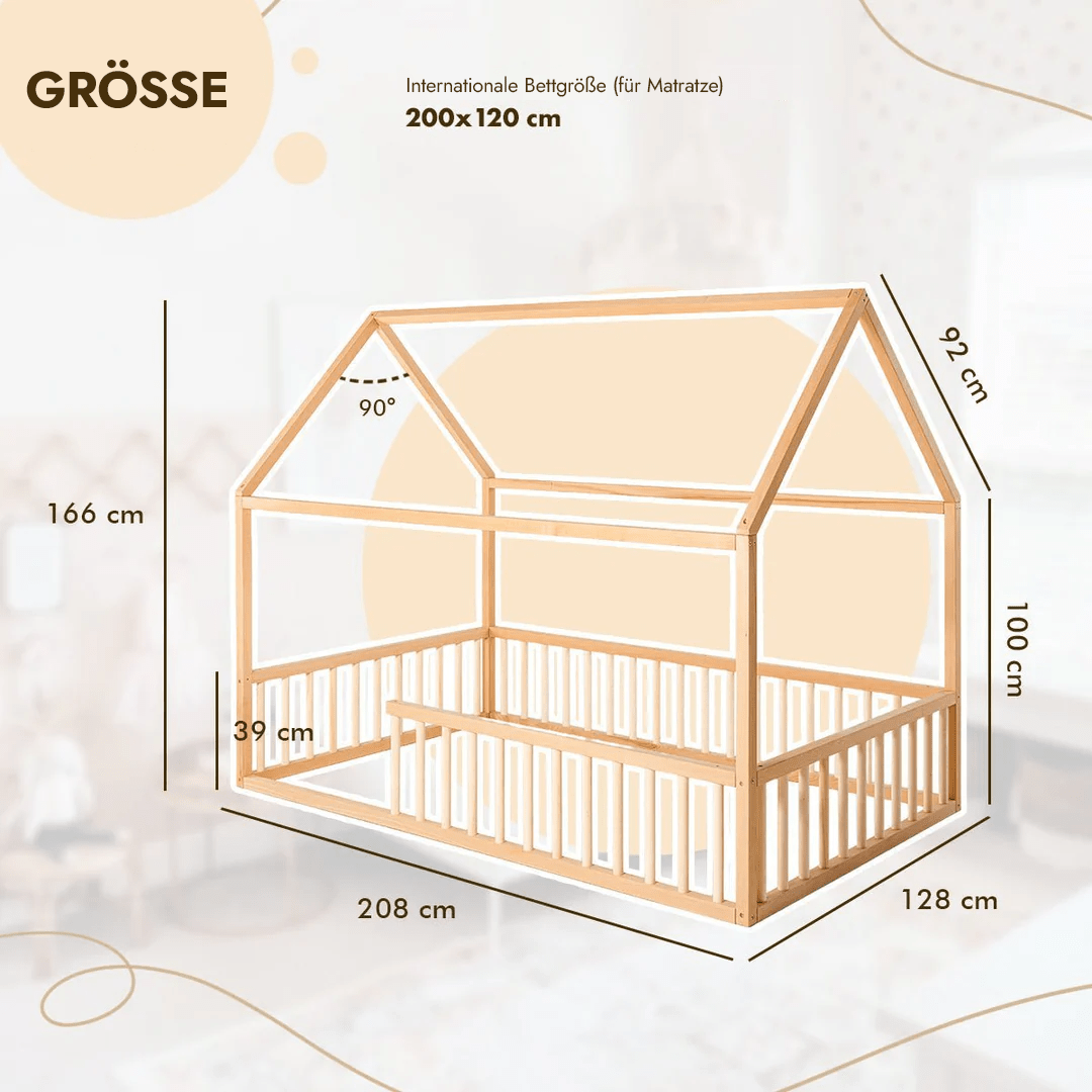 Hausbett Montessori für Kinder und Kleinkinder ab 1 Jahr - Goodevas Deutschland