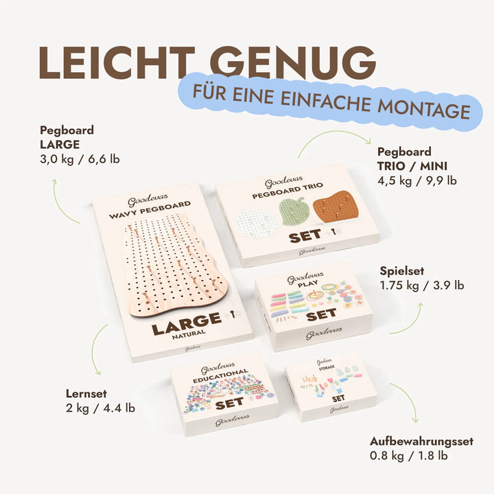 Holz-Pegboard fürs Kinderzimmer — GoodevasBoard - Goodevas DE