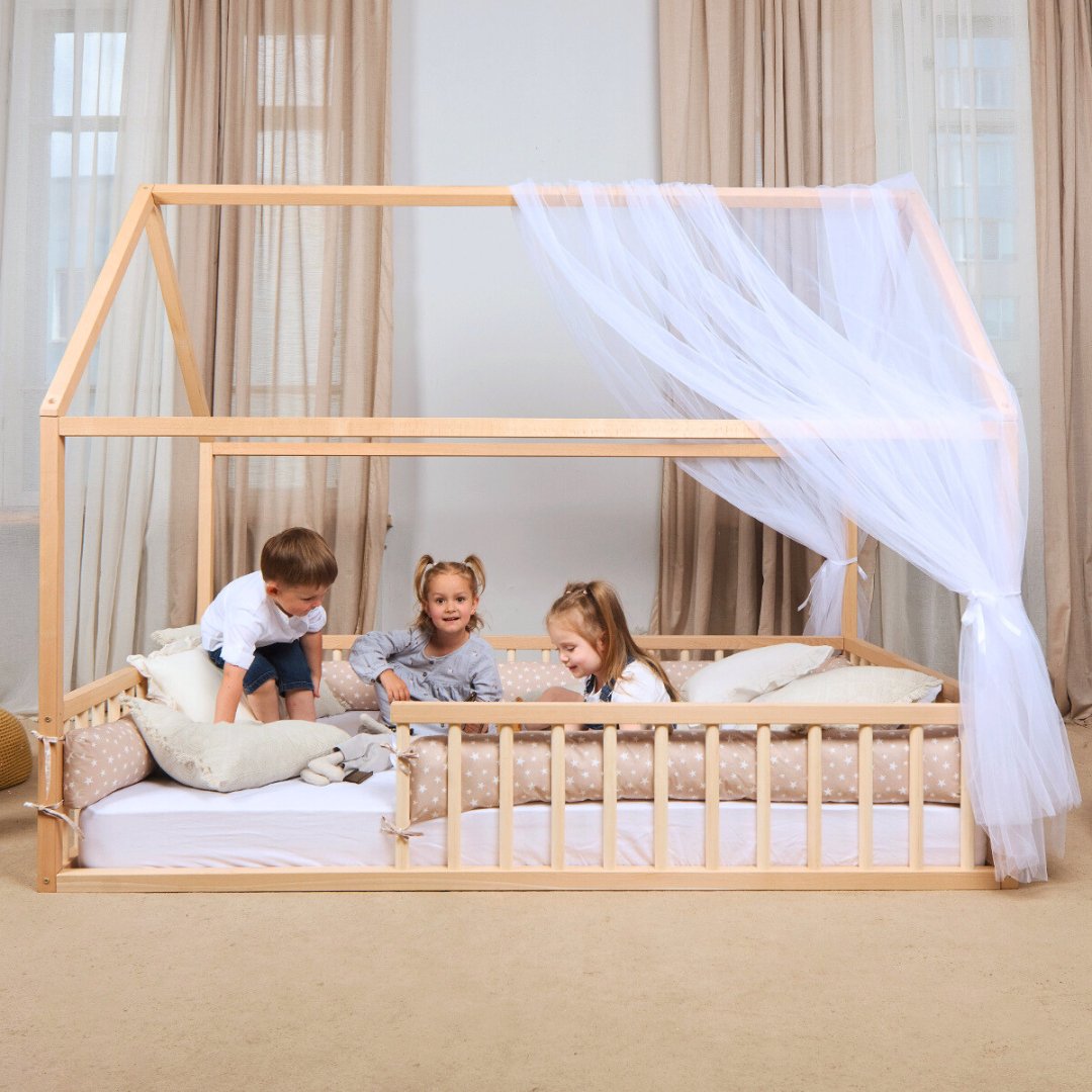 House Bed For Kids and Toddlers from 1 y.o. (EU Size 200x120 cm) - Goodevas