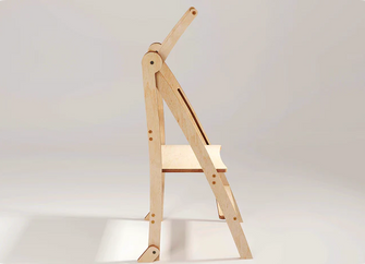 Holz Lernleiter Montessori: Hocker für Kinder - Graphit