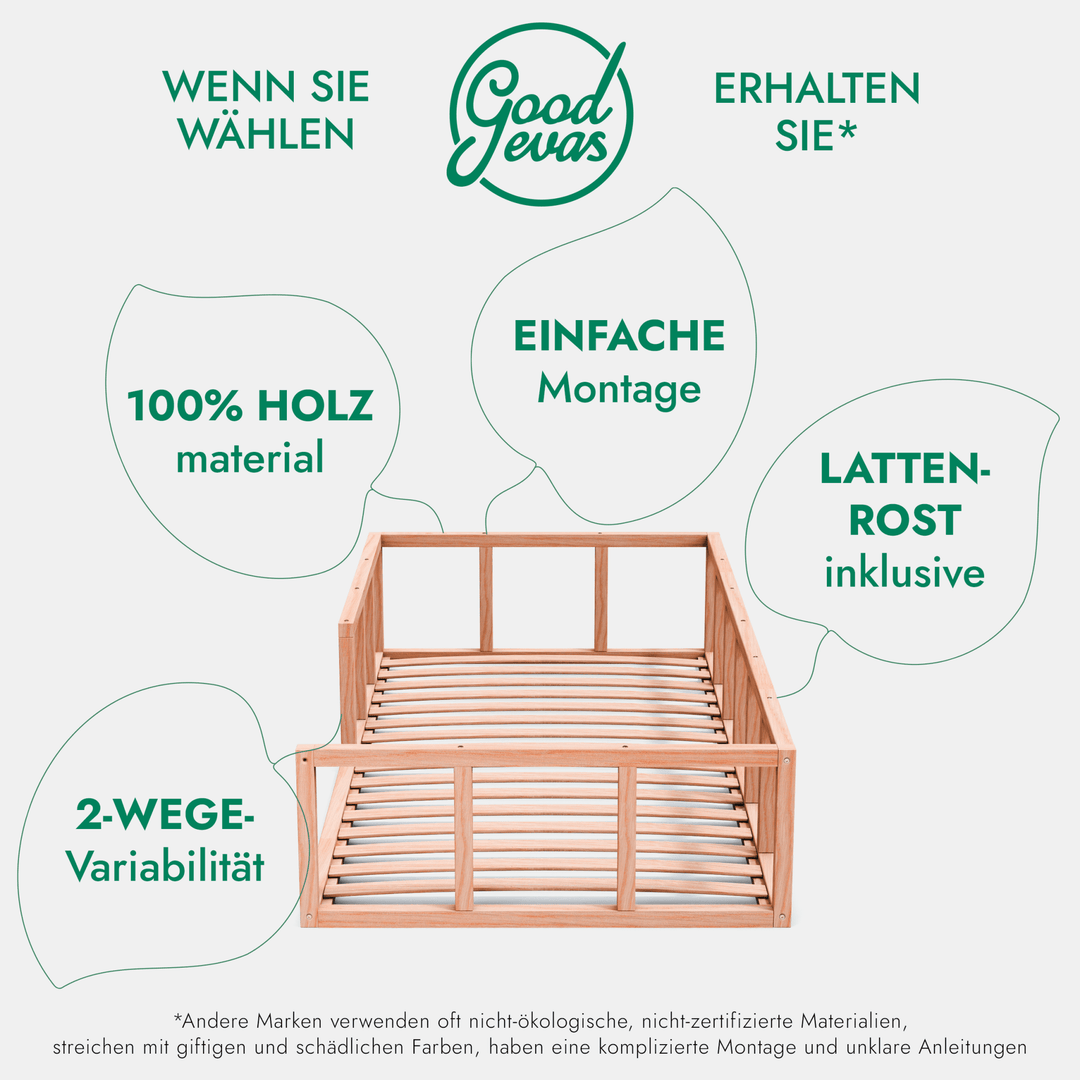 Montessori Bodenbett für Kinder und Kleinkinder ab 6 Monaten - Goodevas DE