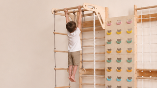 Erweiterung für Sprossenwand: Kletterwand & Netz