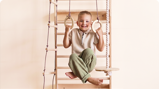 5-in-1 Kletterwand fürs Kinderzimmer & 3in1 Kinderschaukel-Set