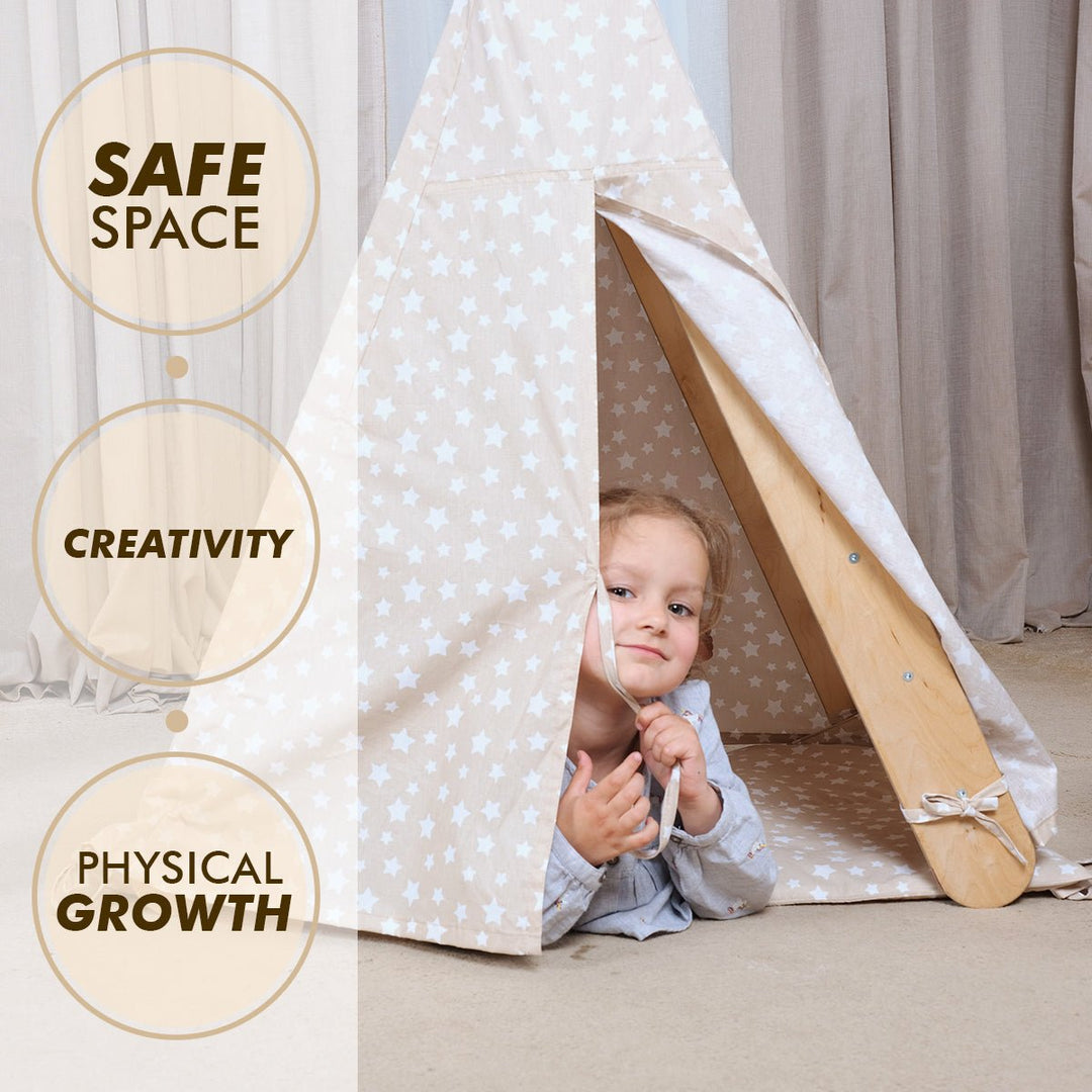 Play Tent Cover with Mat for Climbing Triangle Ladder - Goodevas