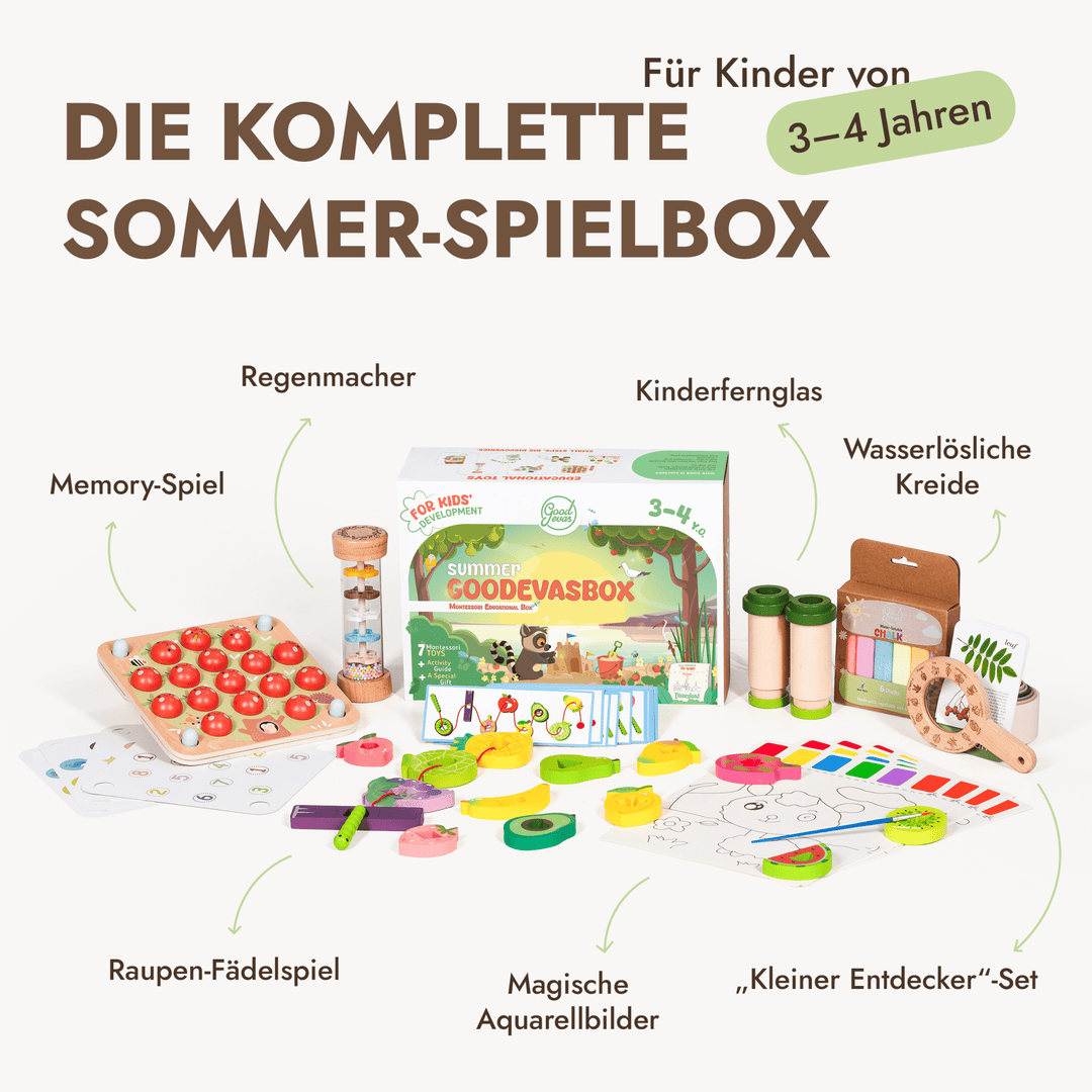 Sommer-Spielset für Kleinkinder (3–4 Jahre) — GoodevasBox - Goodevas DE