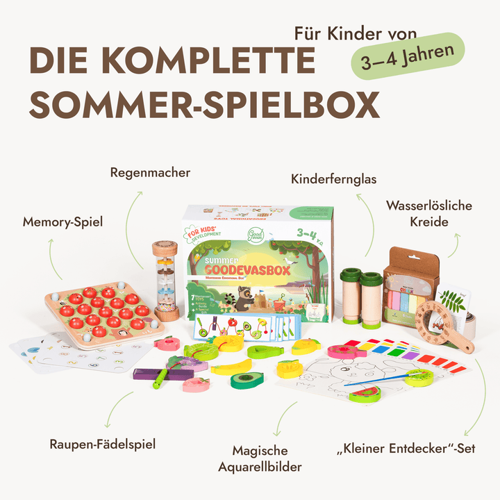 Sommer-Spielset für Kleinkinder (3–4 Jahre) — GoodevasBox - Goodevas DE
