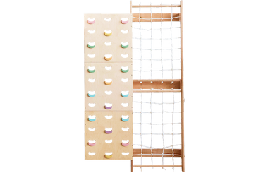 Erweiterung für Sprossenwand: Kletterwand & Netz