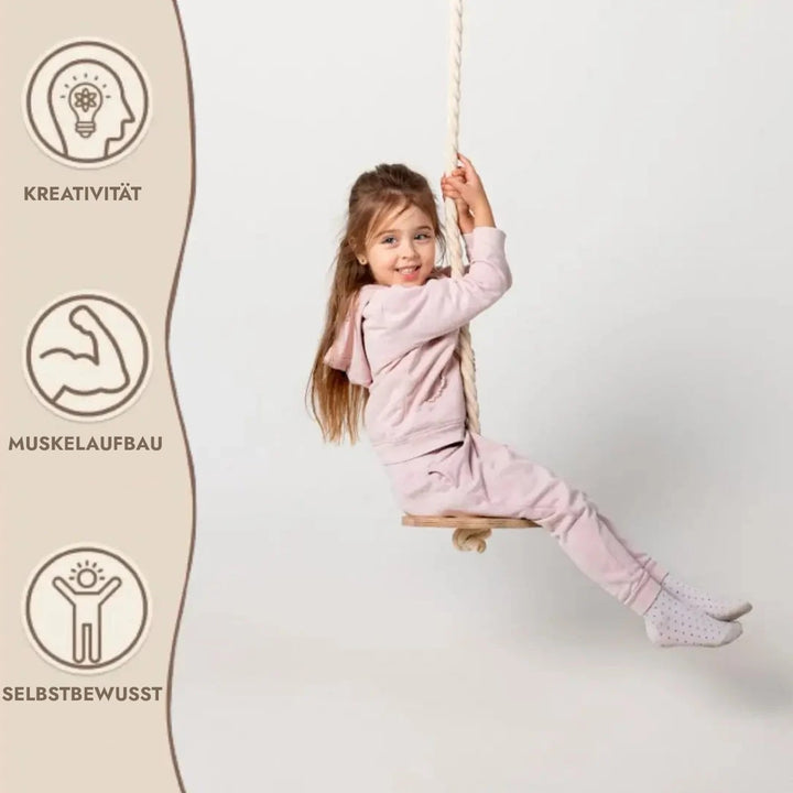 Wooden rope swing for kids - Goodevas