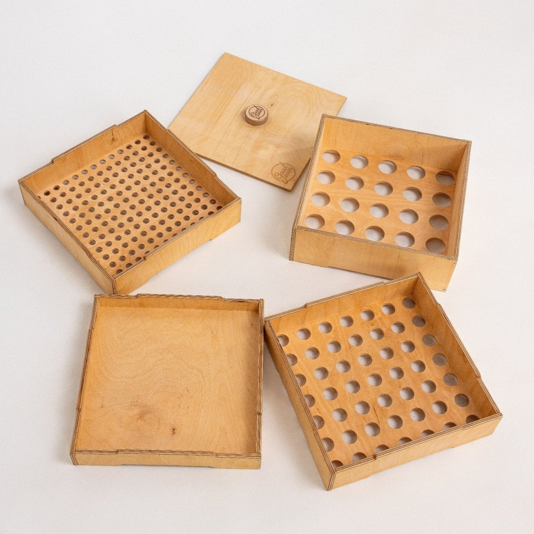 Aufbewahrungs und Sortierbox aus Holz für LEGO