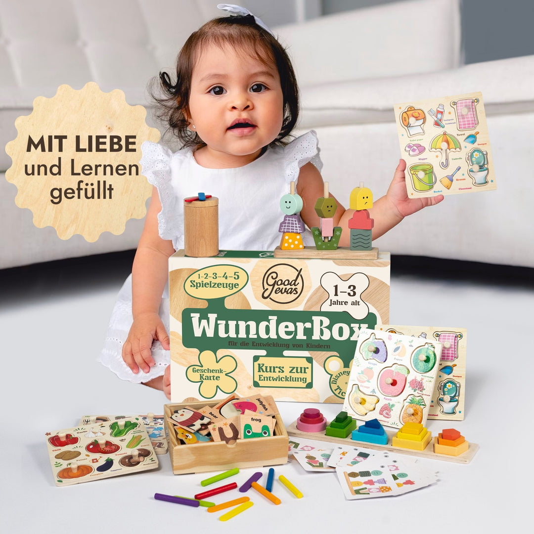 WunderBox 1 - 3 Jahre - Entwicklungsboxen für die Kleinsten - Goodevas Deutschland