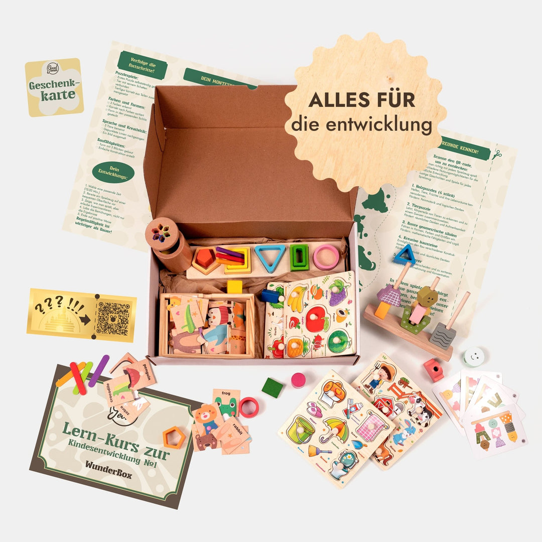 WunderBox 1 - 3 Jahre - Entwicklungsboxen für die Kleinsten - Goodevas Deutschland