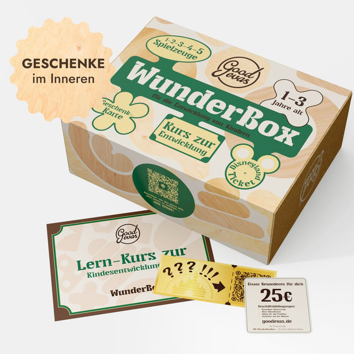 WunderBox 1 - 3 Jahre - Entwicklungsboxen für die Kleinsten - Goodevas Deutschland